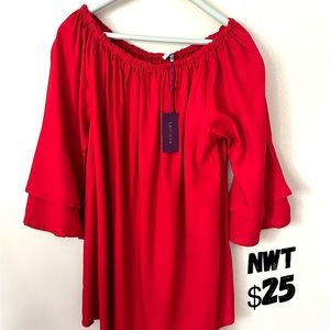 Red LASCANA Flowy Top